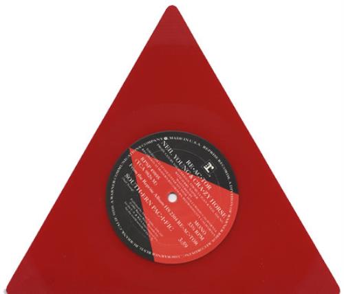 Neil Young Southern Pacific - Red Vinyl Triangular Shape US Promo